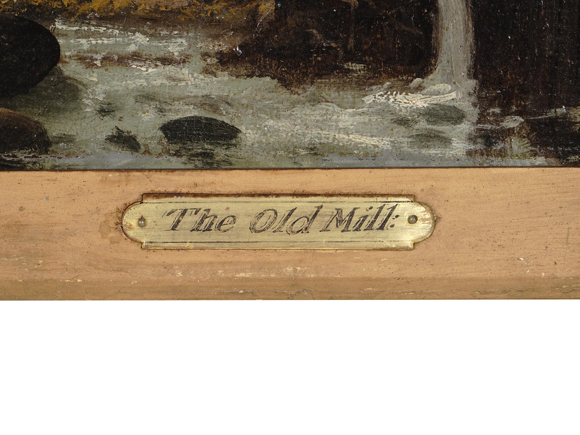 ANTIQUE OIL PAINTING THE OLD MILL SIGNED H. KING PIC-2